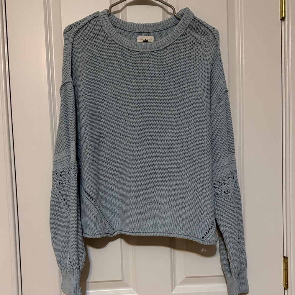 Lucky Brand Light Blue Crew Neck Sweater